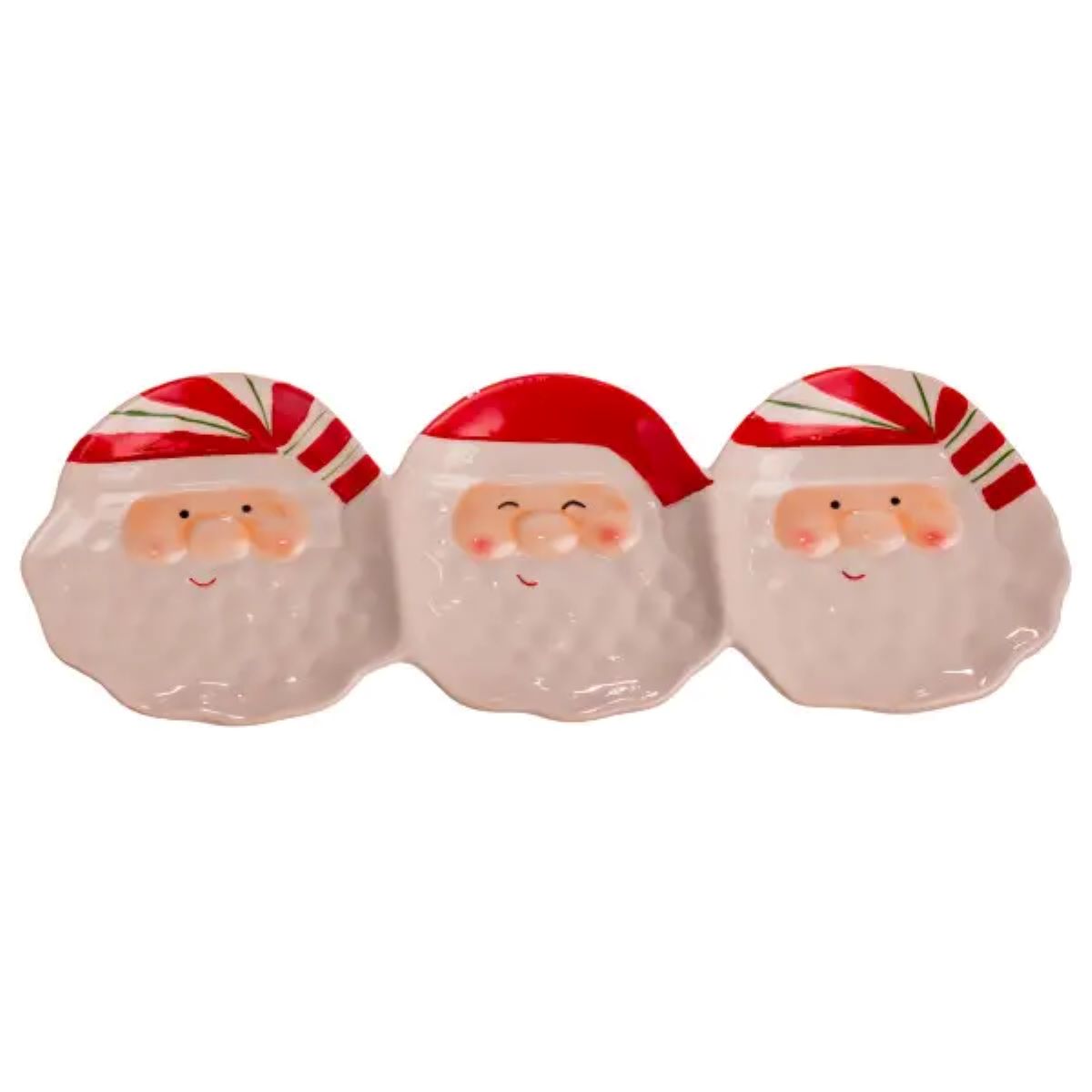 Блюдо сервірувальне новорічне для закусок Santa Claus 33.5×12.5 (см) з порцеляни CR-1-33