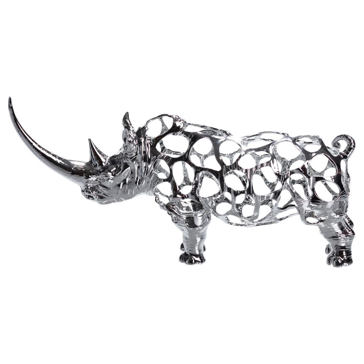 Декоративна фігурка Rhinoceros 23x6x10 см металева HP-7-23