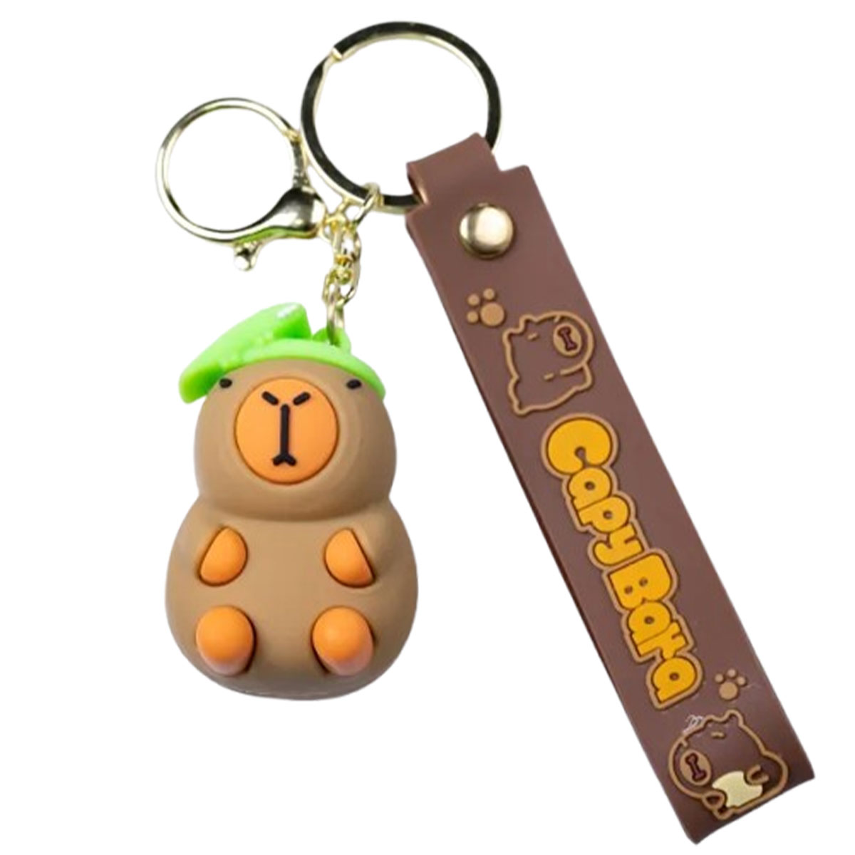 Дитячий брелок Капібара 5×3×4 (см) для ключів, на сумку і рюкзак HP-55-24CAP