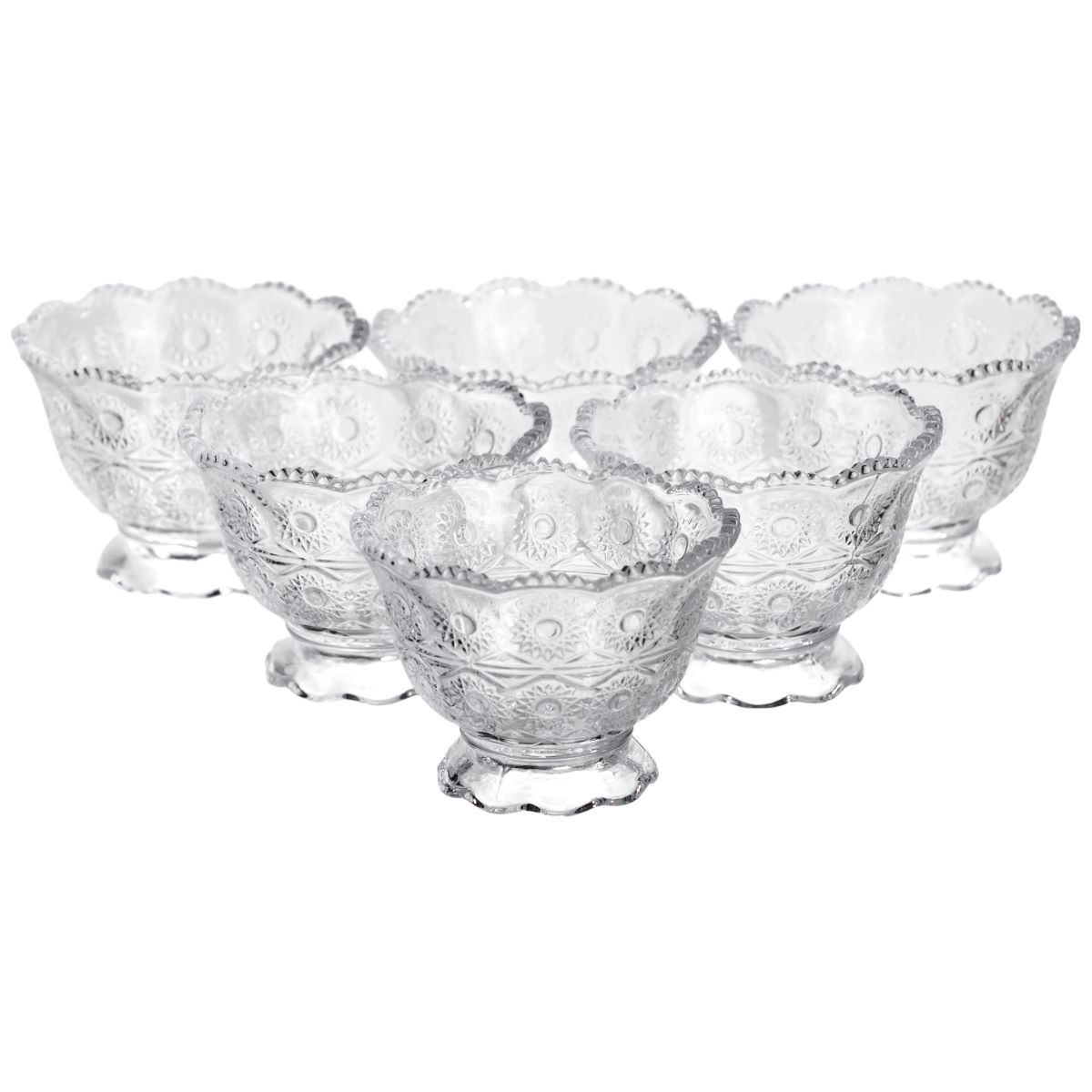 Набір креманок Crystal Daisy 6 штук по 200 мл Yiwu HP-34-74