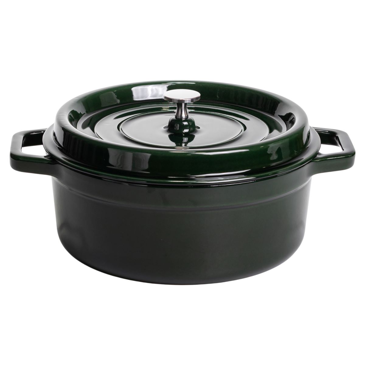 Кокотниця чавунна емальована 6 л, малахіт Yiwu HP-FLG-12 green