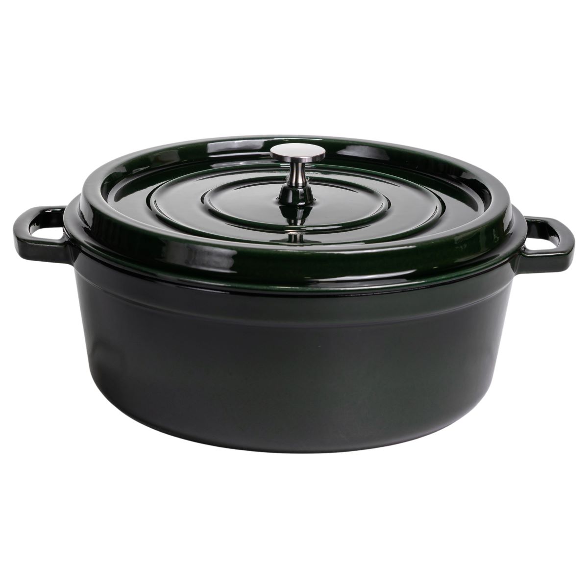 Кокотниця чавунна емальована 7,5 л, малахіт Yiwu HP-FLG-14 green