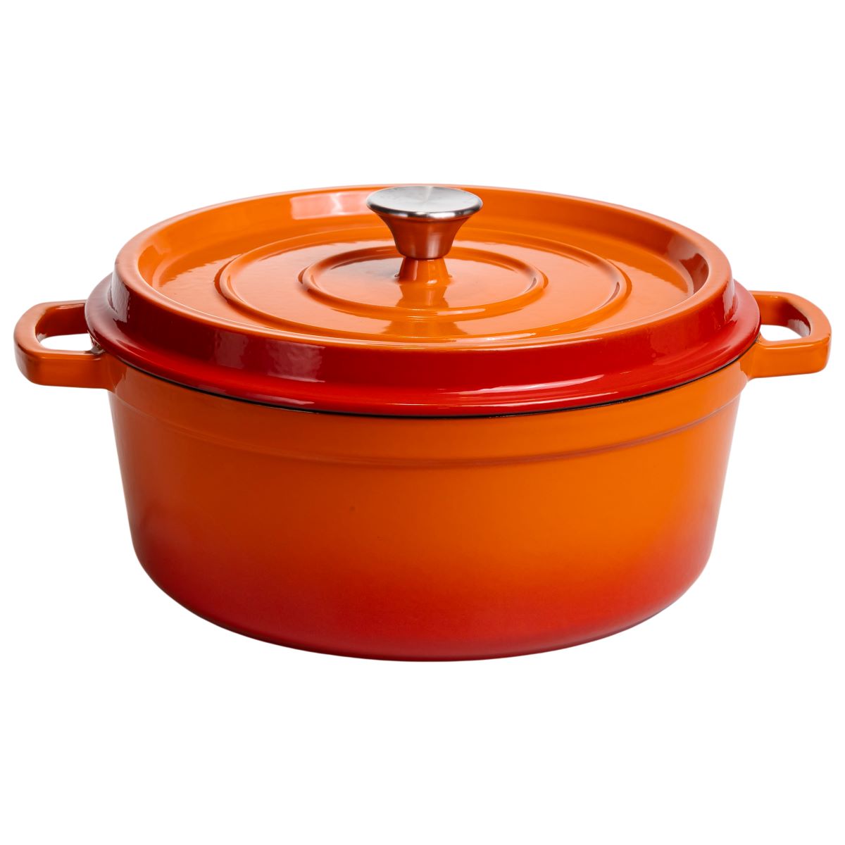Кокотниця чавунна емальована 6 л, помаранчевий Yiwu HP-FLG-6 ORANGE