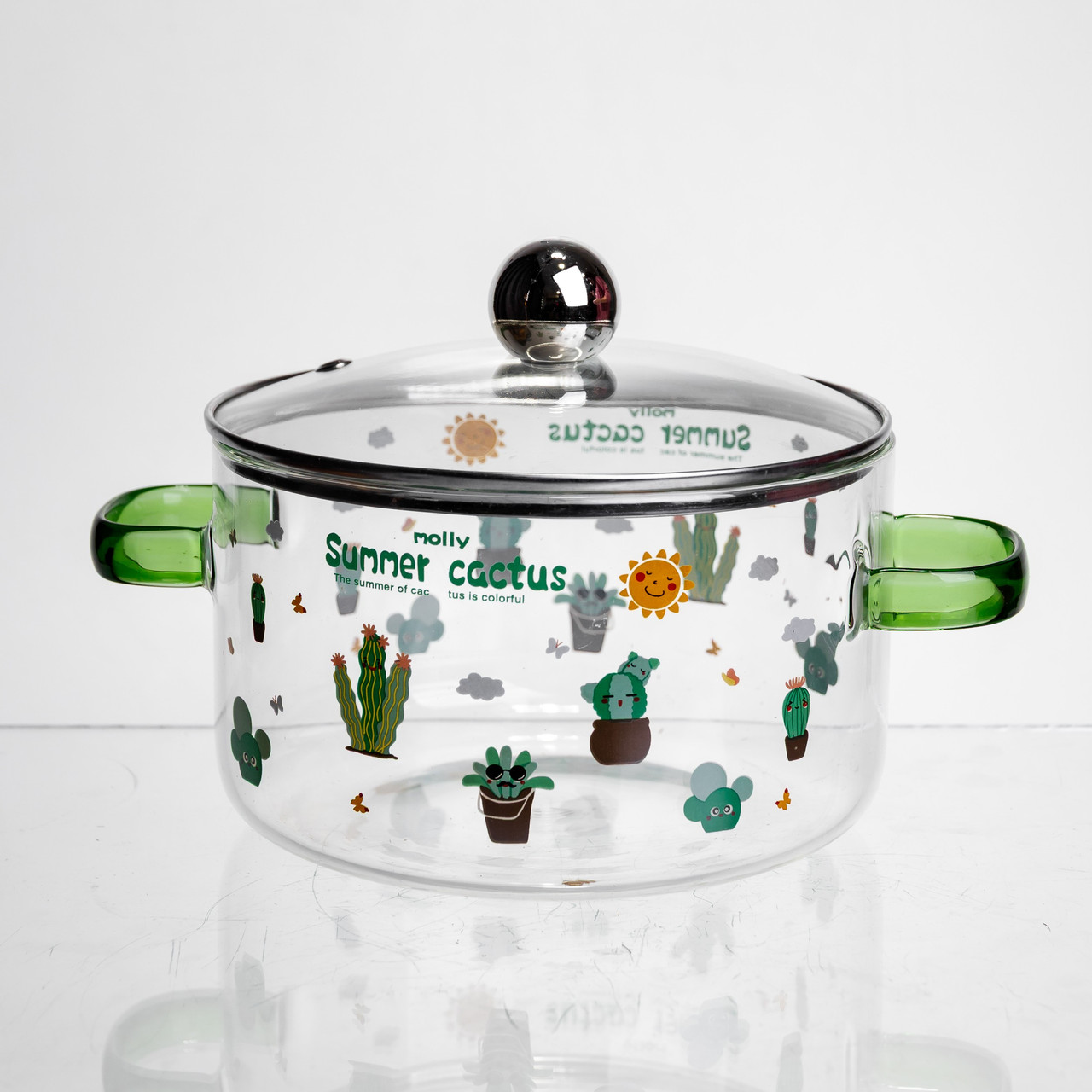Каструля з боросилікатного скла Summer Cactus 1.8 л Yiwu HP-GP-37
