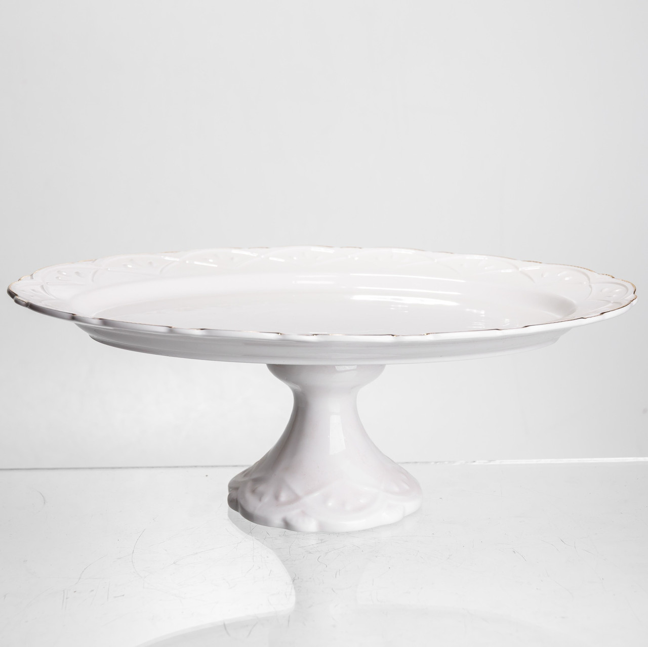 Блюдо на ніжці порцелянове Pearl 30,5 см Yiwu 120-YH-HG049