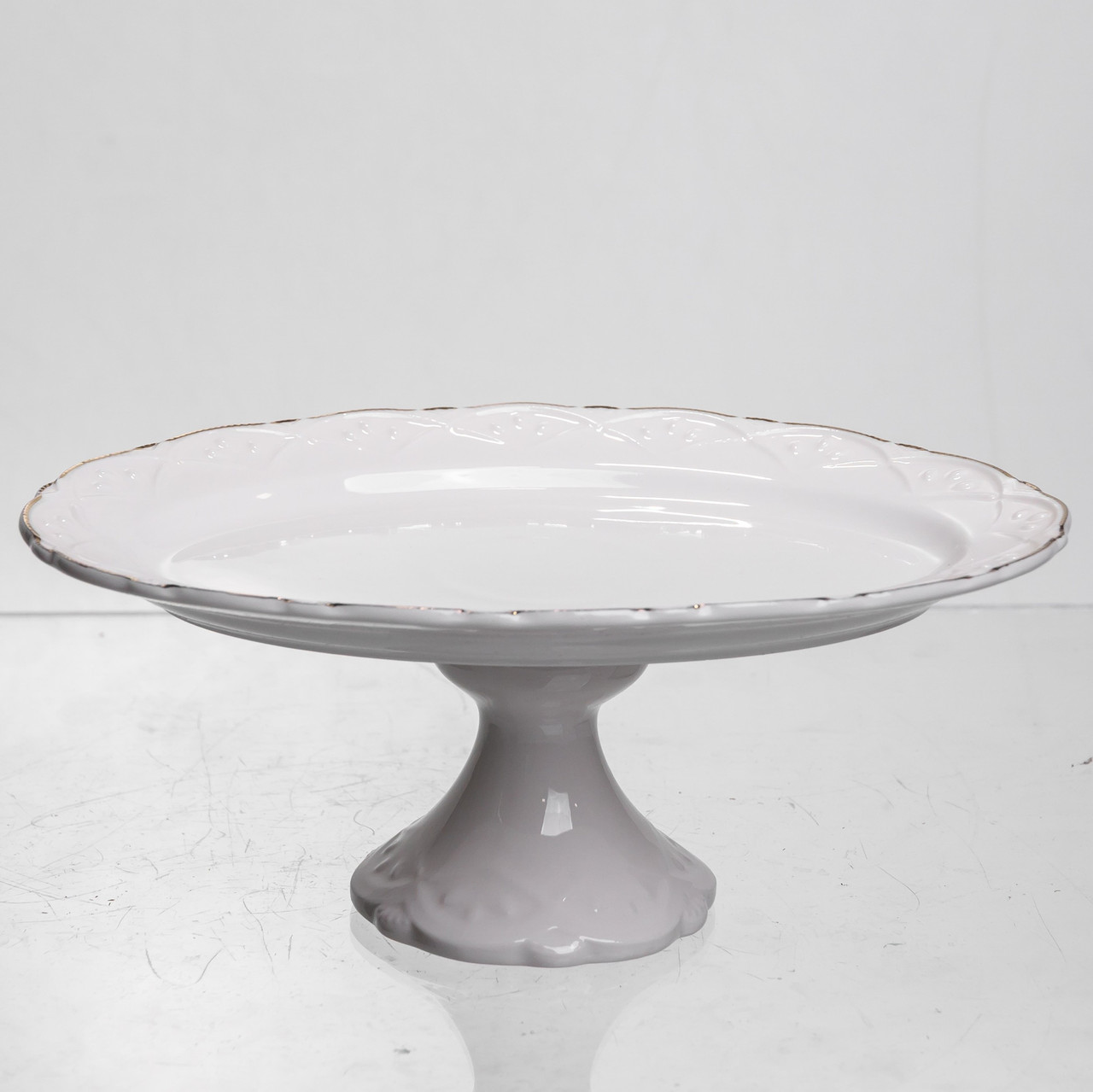 Блюдо на ніжці порцелянове Pearl 20,5 см Yiwu 120-YH-HG051