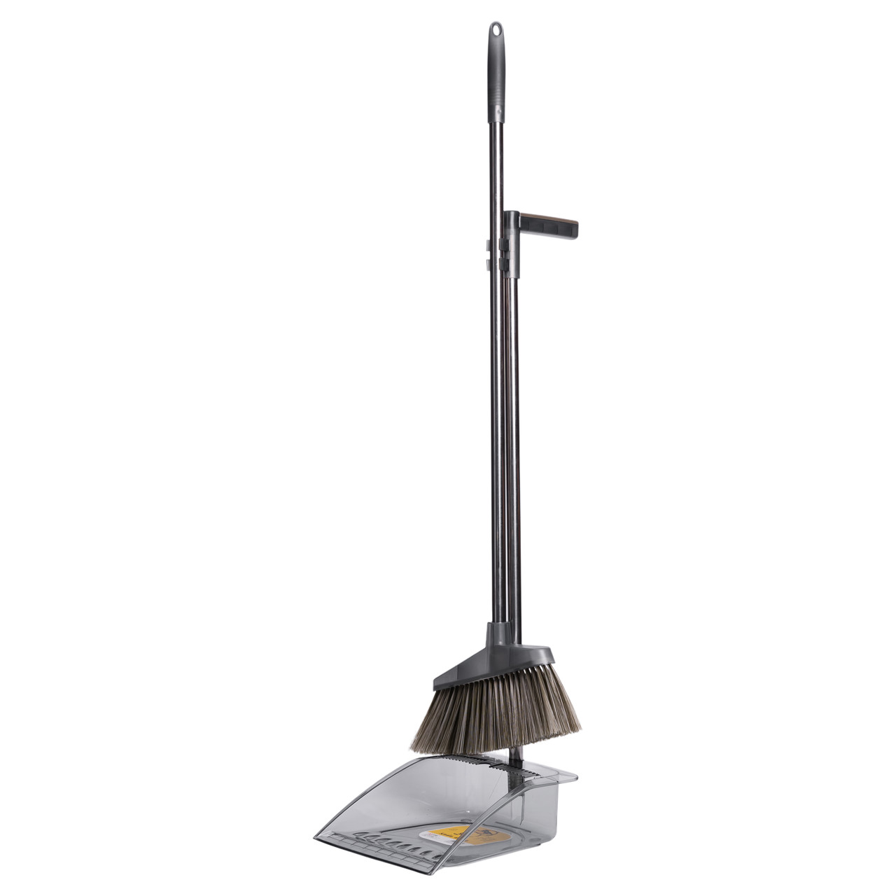 Комплект віник щітка совок довга ручка 25×25×95 см сірий Household HP-35015-7G