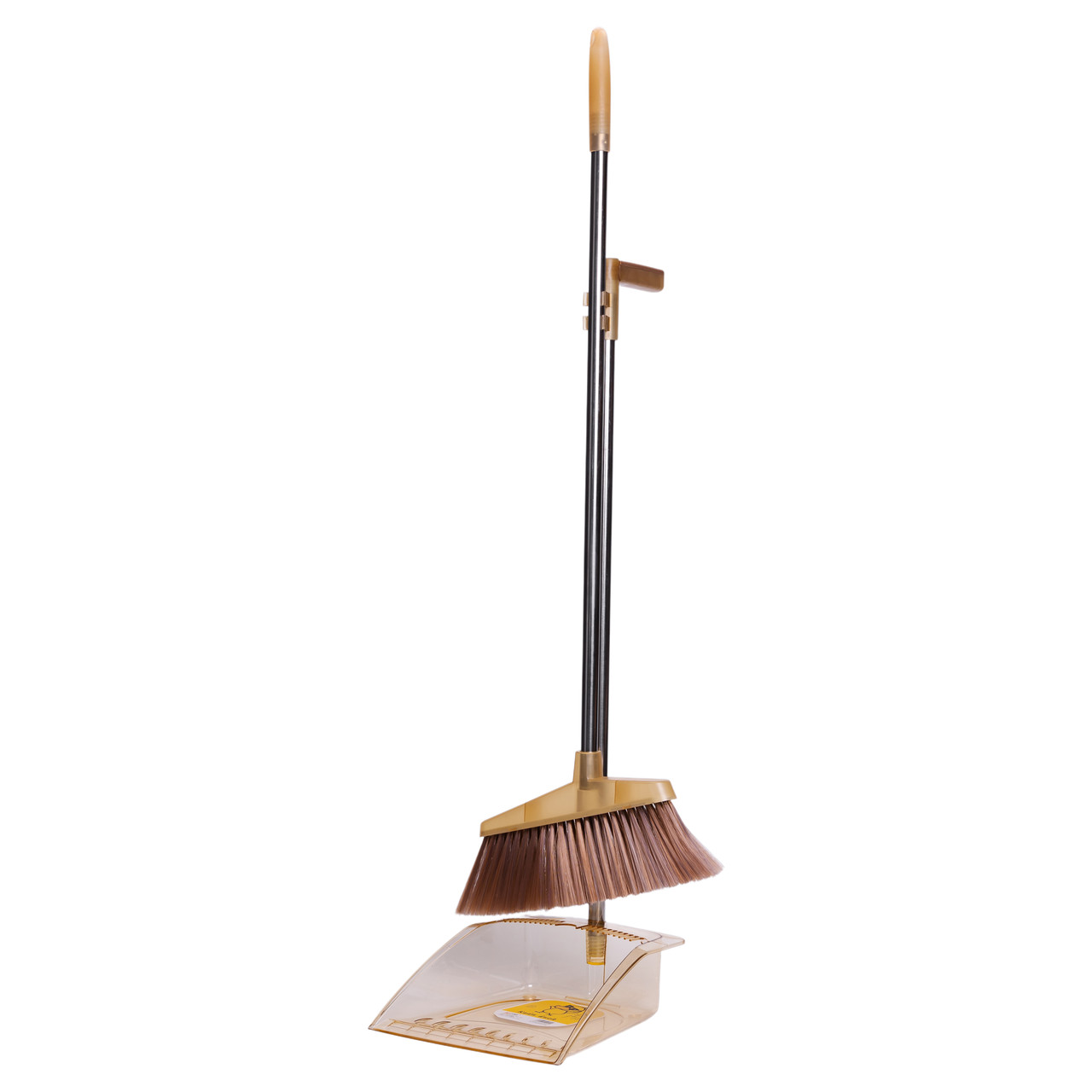Комплект віник щітка совок довга ручка 25×25×95 см жовтий Household HP-35015-7Y