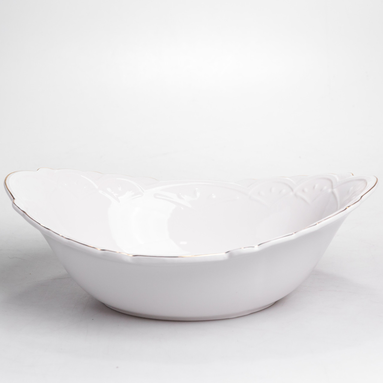 Салатниця овальна порцелянова Pearl 31,5*22*10 см Yiwu HP-HK-C33