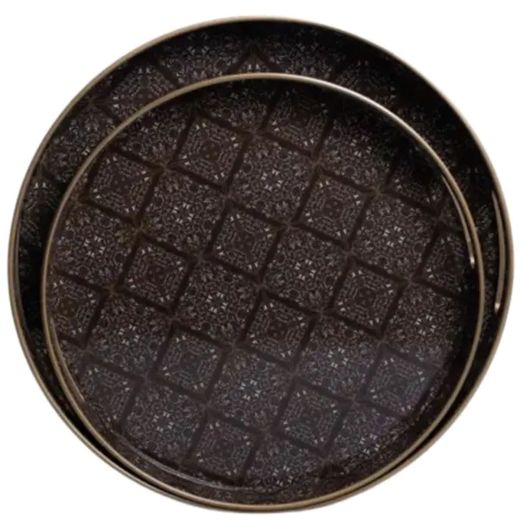 Набір підносів декоративних Black Spirit 2 штуки 37/32.5 см чорний HP-HK-B3