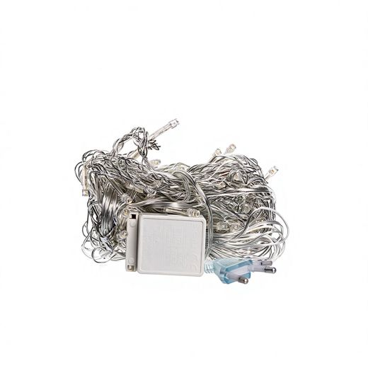 Новорічна гірлянда штора 1,5х1,5 м 64 LED кімнатна гірлянда білий провід Жовте світло ZWM1564LEDY