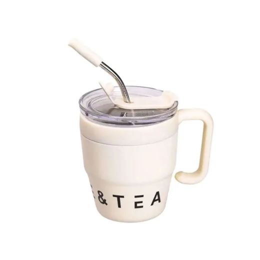 Термочашка Coffee & Tea з трубочкою бежева HP-14-23BE
