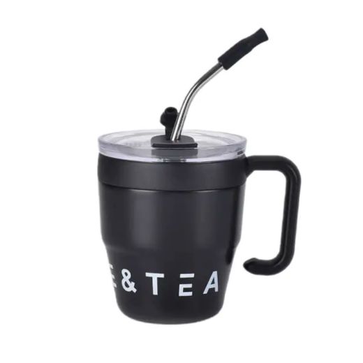 Термочашка Coffee & Tea з трубочкою чорна HP-14-23B