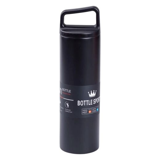 Термос металевий 500 мл Bottle Sport з вакуумною ізоляцією чорний HPGM5009B