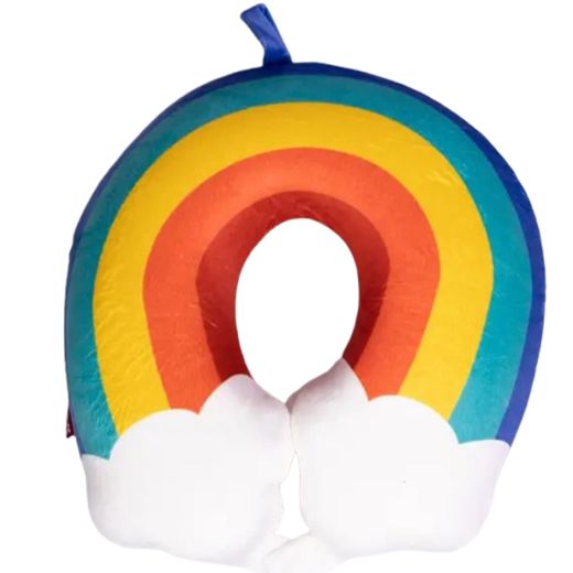Подушка для шиї Rainbow U-подібна, синій HP-56-13BL