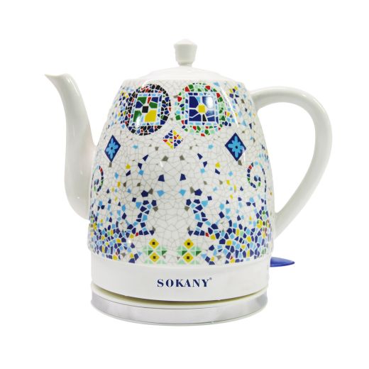 Електричний чайник Sokany SK-09008 1,5 літра безшумний Білий