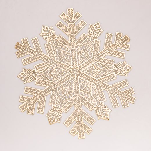 Килимок для сервірування столу Snowflake 38 см, золото HP-36327-13