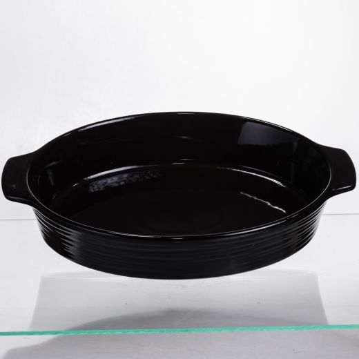 Форма для запікання овальна 36×22.5×7 (см) форма для духовки 2 літри Чорний SH1290