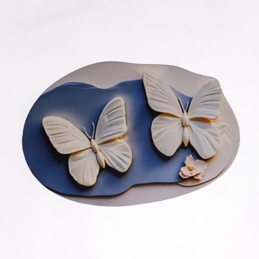 Килимок для ванної кімнати з 3D-ефектом Hover Bloom 58*38 см діатомітовий Синій HP-42-36