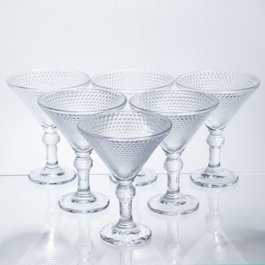Набір келихів для мартіні Martini Glass 6 штук по 215 мл коктейльні HP-17-56