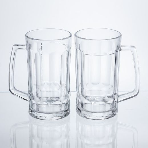 Набір кухлів для пива Beer Stein скляних 2 штуки по 530 мл HP-17-60