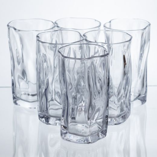 Набір склянок для напоїв Crinkle Glass 6 штук по 270 мл HP-17-62